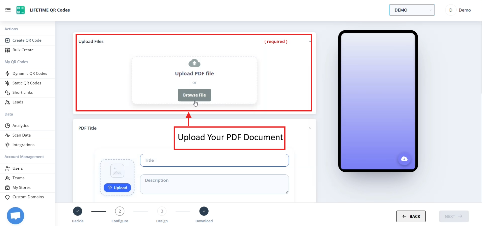 Step: Upload Your PDF Document